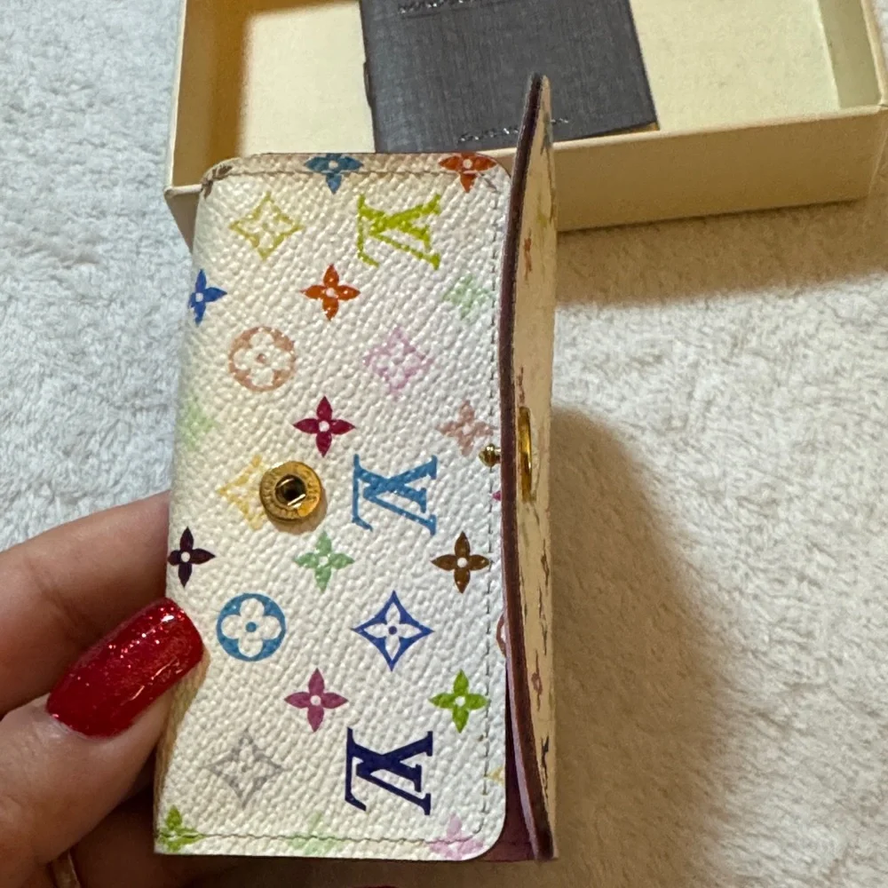 Louis Vuitton pink Murakami Multicolor Monogram 🔑 holder with box